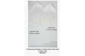 Christening Baptism Confirmation (Small size) SASH Stole Personalised Custom text picture 